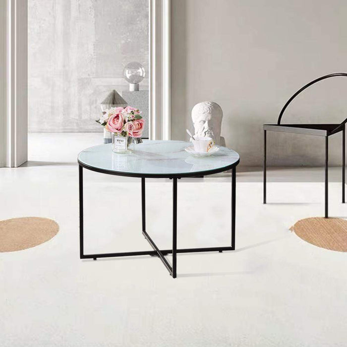 Goldfan Vente flash Table d'appoint d'angle supérieure en verre transparent trempé pour salon intérieur Sofit