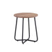 Conel Living Room MDF Brown Paper Top Side Tables Black Powder-Coated Legs Goldfan