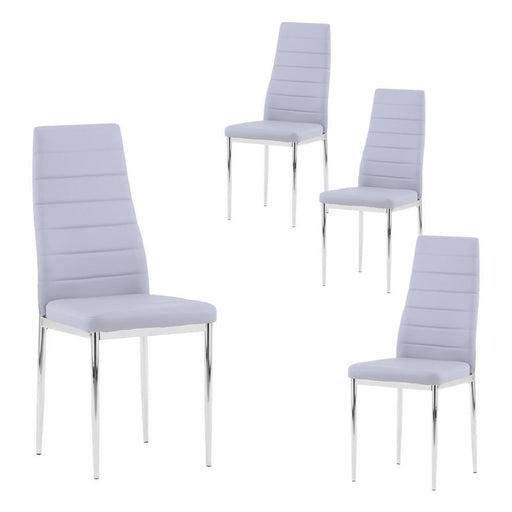 dining chairs set of 4/high back dining chairs/leather dining chairs/4pcs/Grey Goldfan